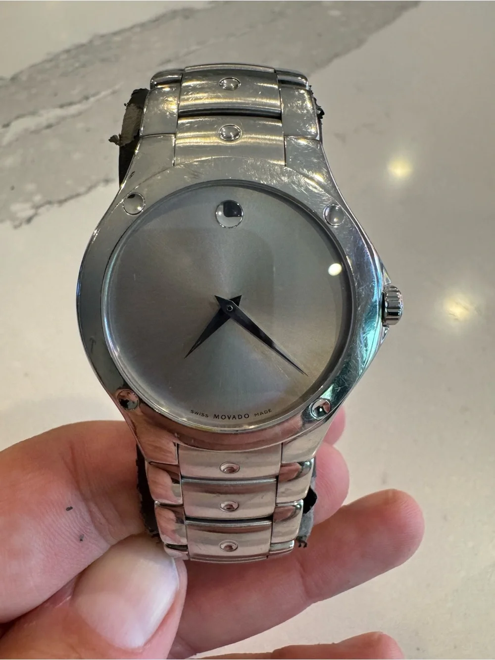 Movado Silver-Tone Minimalist Bracelet Watch